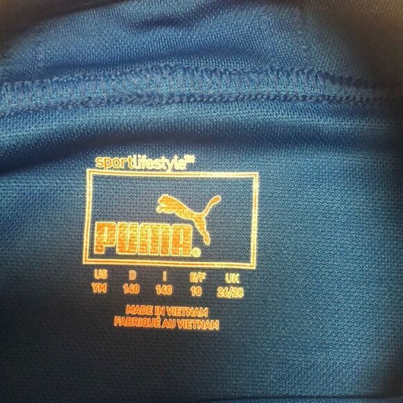 NWT Puma Blue white tee youth medium - Picture 4 of 5